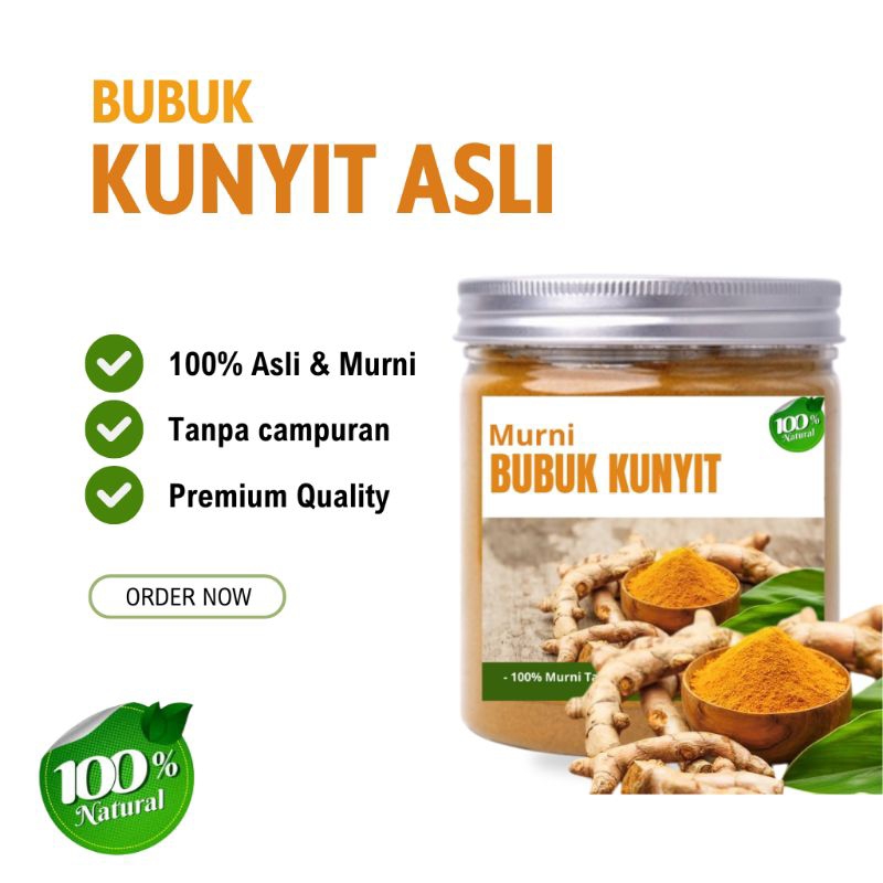 

Kunyit Bubuk Asli Premium - Serbuk Kunyit Bubuk / Turmeric Powder Tanpa Campuran - Spices Bahan Masakan Rempah Herbal Alami