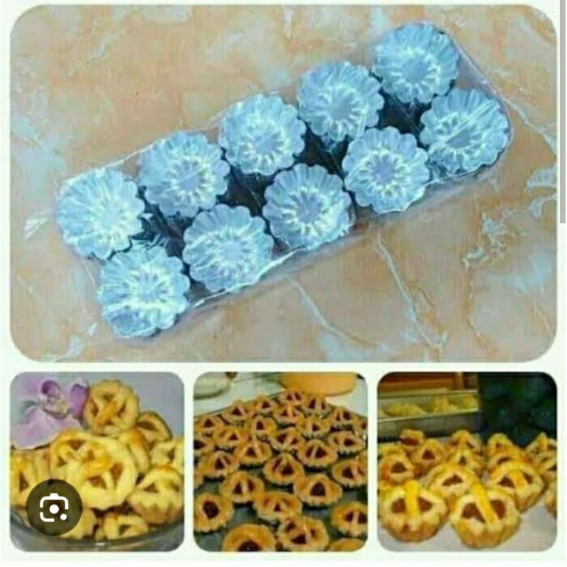 CETAKAN KUE NASTAR MOTIF BULAT
