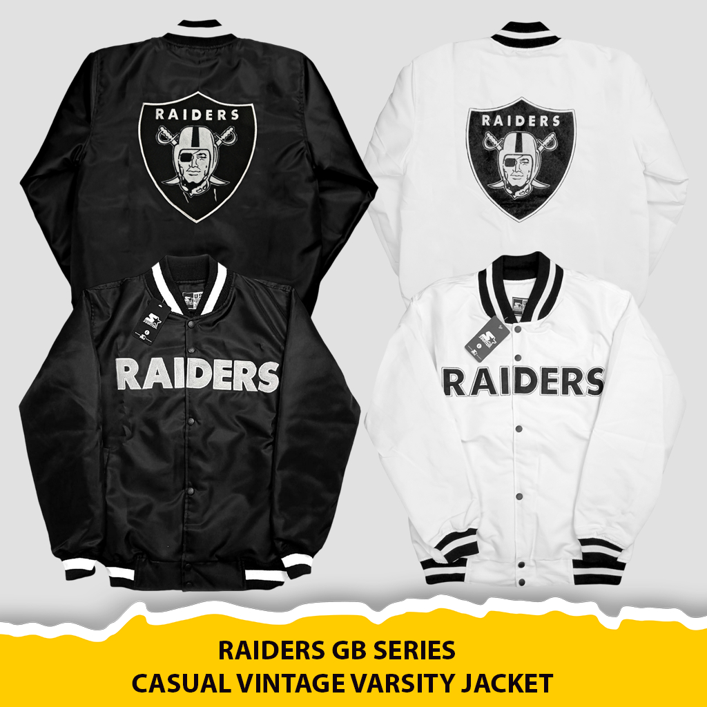Unisex Full Embroidered Varsity Jacket for American Football - Las Vegas Raiders