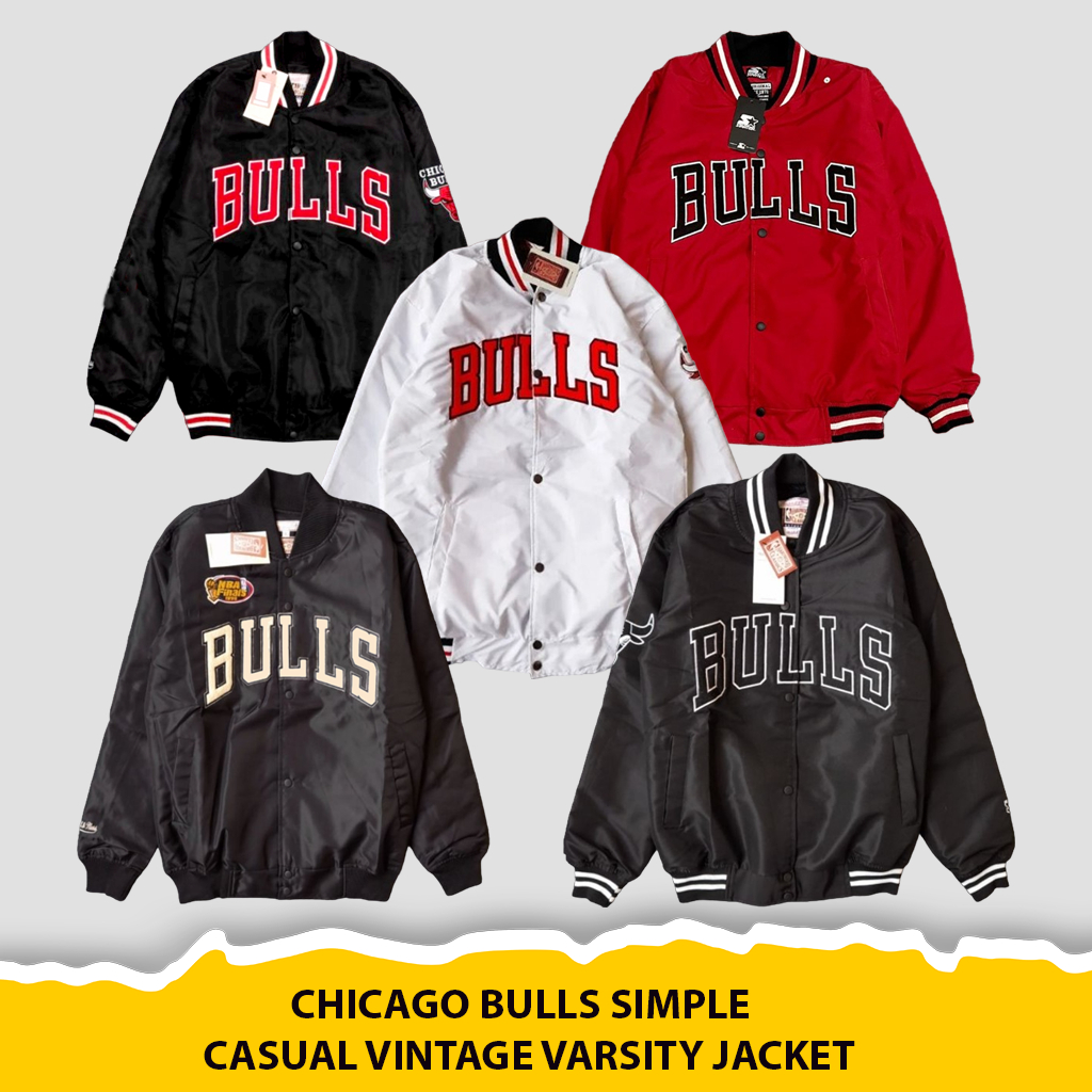 JUMPSHOT Jaket Varsity Chicago Bulls  NBA Basketball Series Premium Bordir
