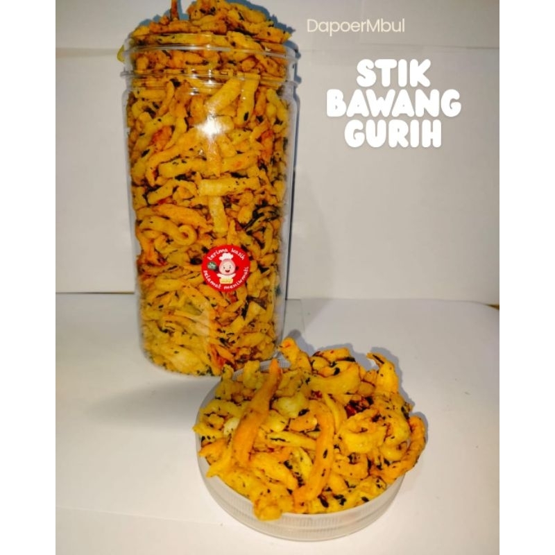 Heaventee.Id Stik Bawang Gurih / Kue Bawang Gurih Kemasan Toples 1000Ml Stik Bawang Gurih Stik