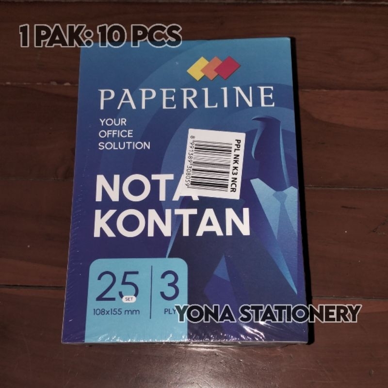 

Paperline | Buku Nota Kontan 3 Ply/K3 | 1 Pak: 10 buku