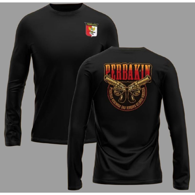 KAOS LENGAN PANJANG PERBAKIN PERSATUAN MENEMBAK DAN BERBURU INDONESIA DTF PISTOL