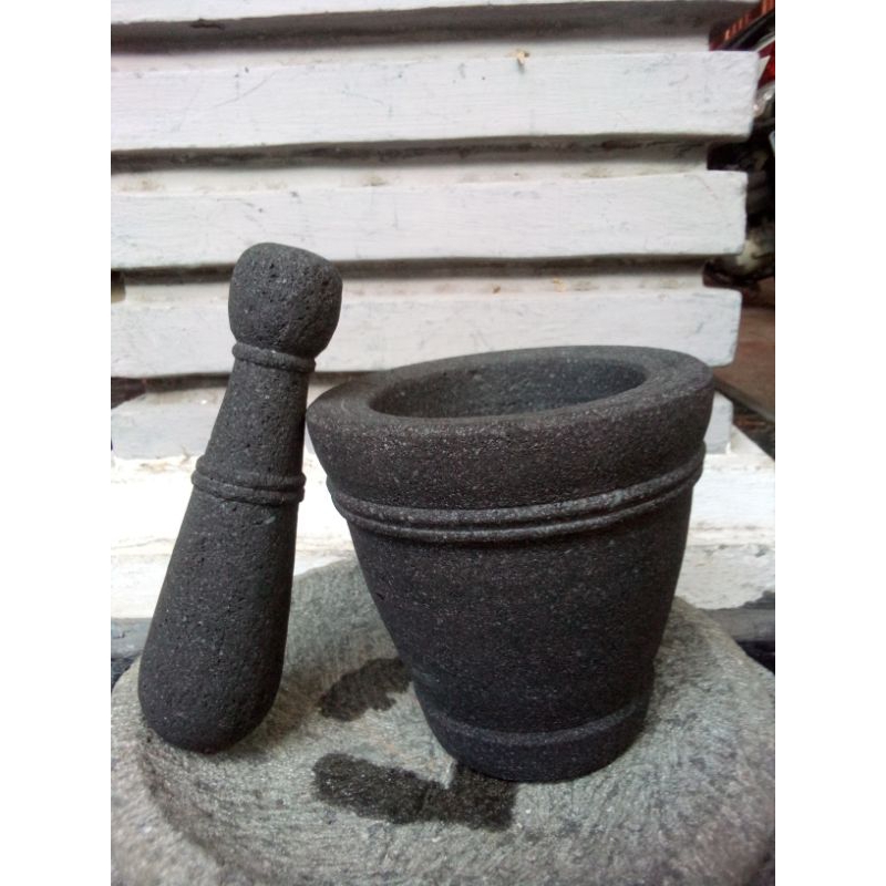 #lumpang batu asli 18cm+penutu# lumpang batu# lumpang alam#