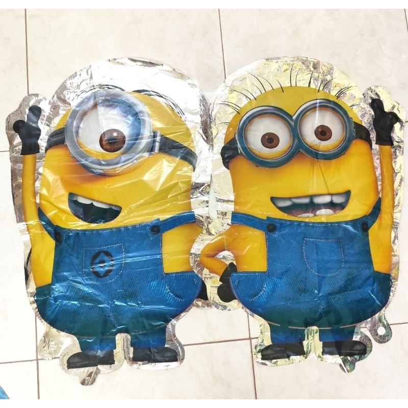 balon karakter minion balon minion ukuran 60cm Bolak Balik