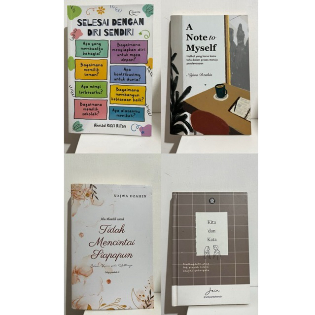 [Preloved] Buku Selesai Dengen Diri Sendiri, A Note to Myself, Aku Memilih Untuk Tidak Mencintai Sia