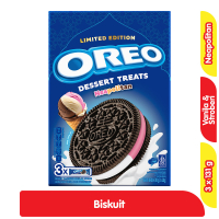 

Oreo Special Edition Neapolitan Dessert Treat Biskuit Krim Vanila & Stroberi Box Isi 3 x 131 g