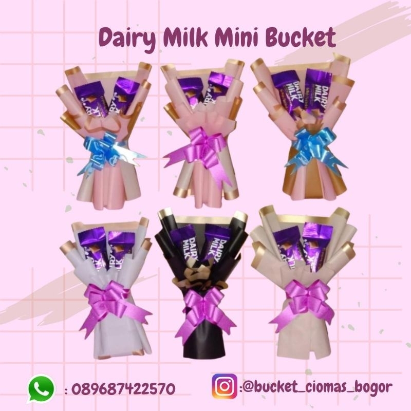 

Dairy Milk Mini Bucket | Bucket Ciomas Bogor | Bucket Wisuda | Bucket Mini | Bucket Coklat