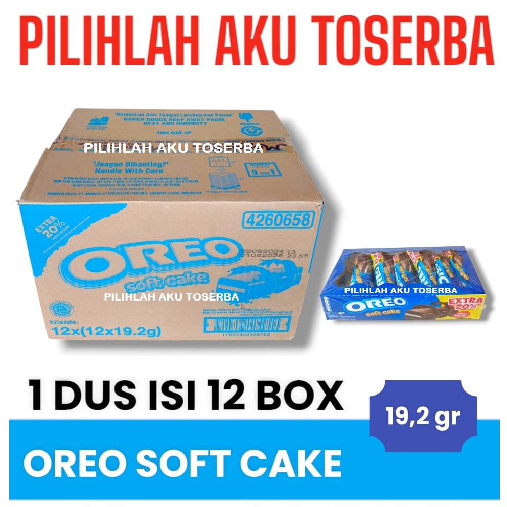 

Oreo Soft Cake Bolu Cokelat 16 gr - 1 Box Isi 12 pcs ( HARGA 1 DUS ISI 12 BOX )