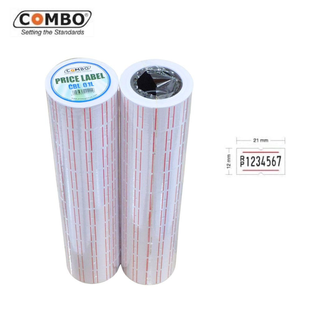 

1 SLOP / 10 Pcs Price Label Combo CBL-01L 1 Line