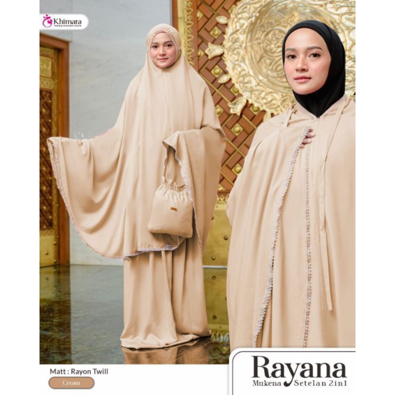 MUKENA RAYANA SETELAN Bahan rayon premium twill