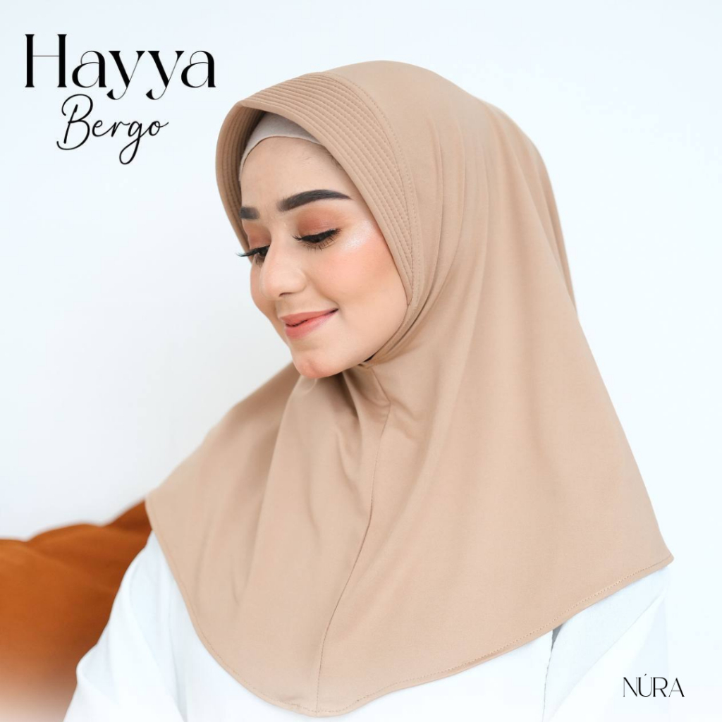 NURA - bergo sport - bergo ped pendek - bergo jersey - bergo sport ped - bergo daily - hayya bergo
