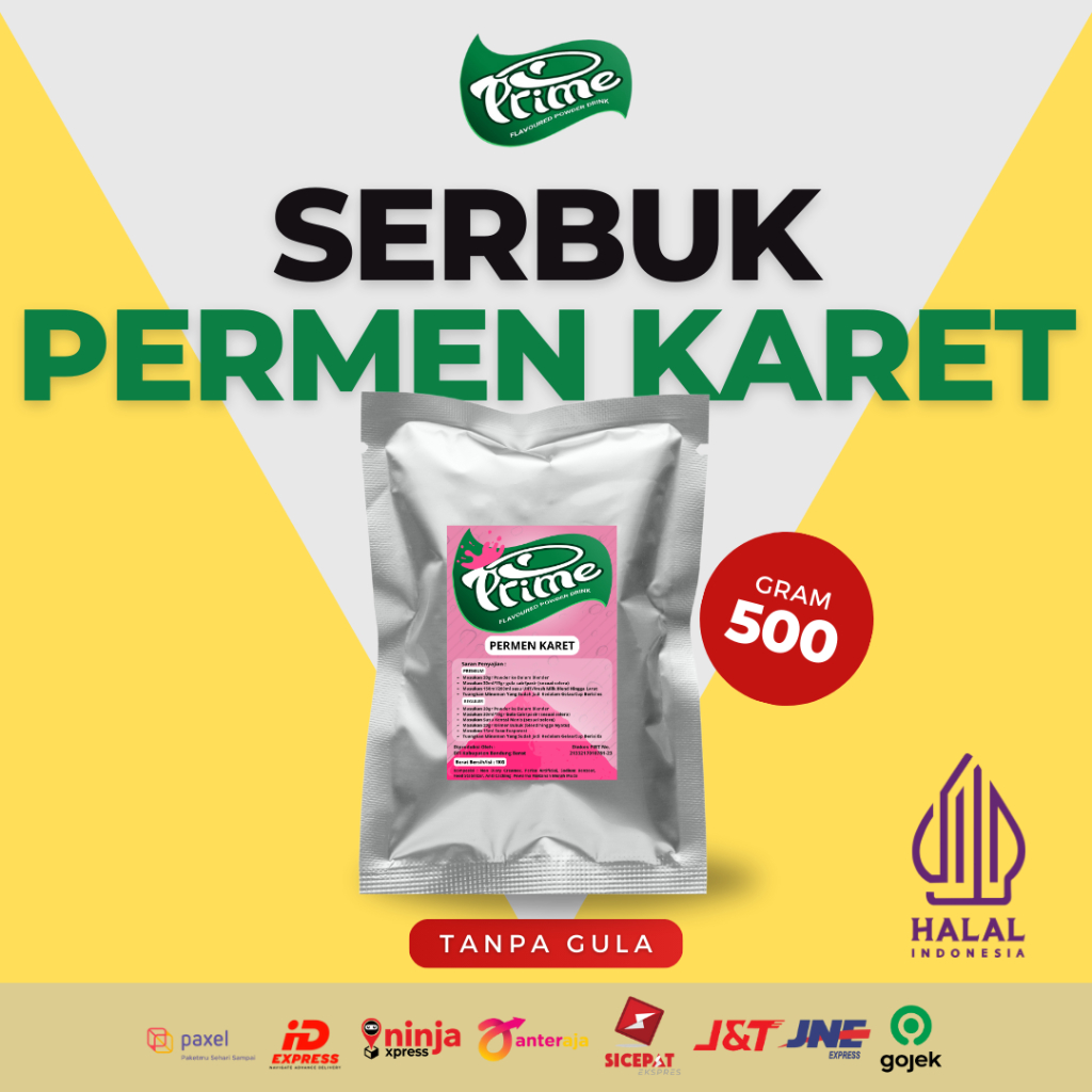 

Prime Bubuk Minuman Rasa Permen Karet 500gr