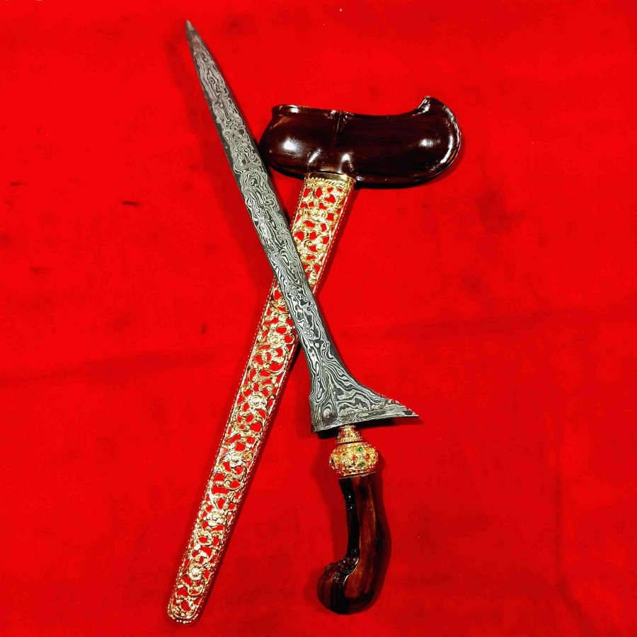 Koleksi Ageman Jawa Keris Jalak Ngore Pamor Sek4r Kopi Pusaka Antik