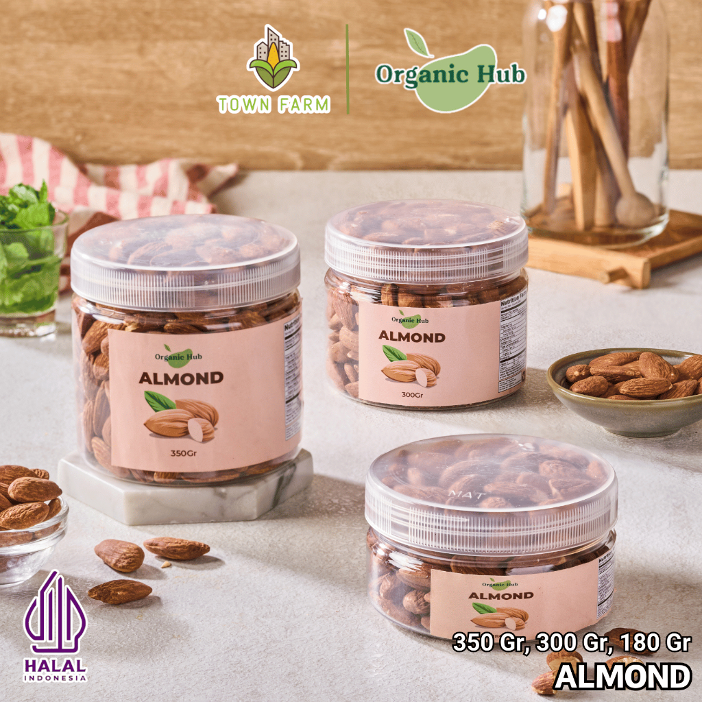 

Organic Hub Kacang Almond Roasted Panggang 100% Premium Original Natural 100 gr