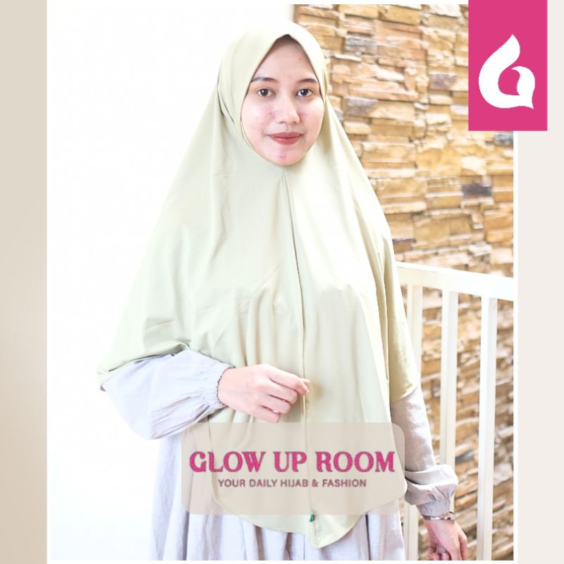 GLOWUPROOM - Bergo Dagu Size XL Syar'i Jersey Premium | Hijab Dagu Malaysia Jumbo | Hijab Bergo Dagu