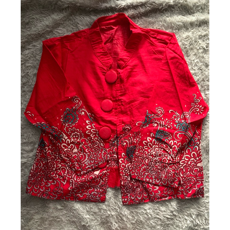 (NEW) Outer Batik Merah