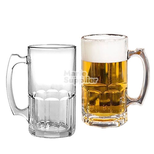 1PCS Gelas Kaca 1000 ml Gelas Tebal Jumbo Mug Jumbo Besar Tebal B1000