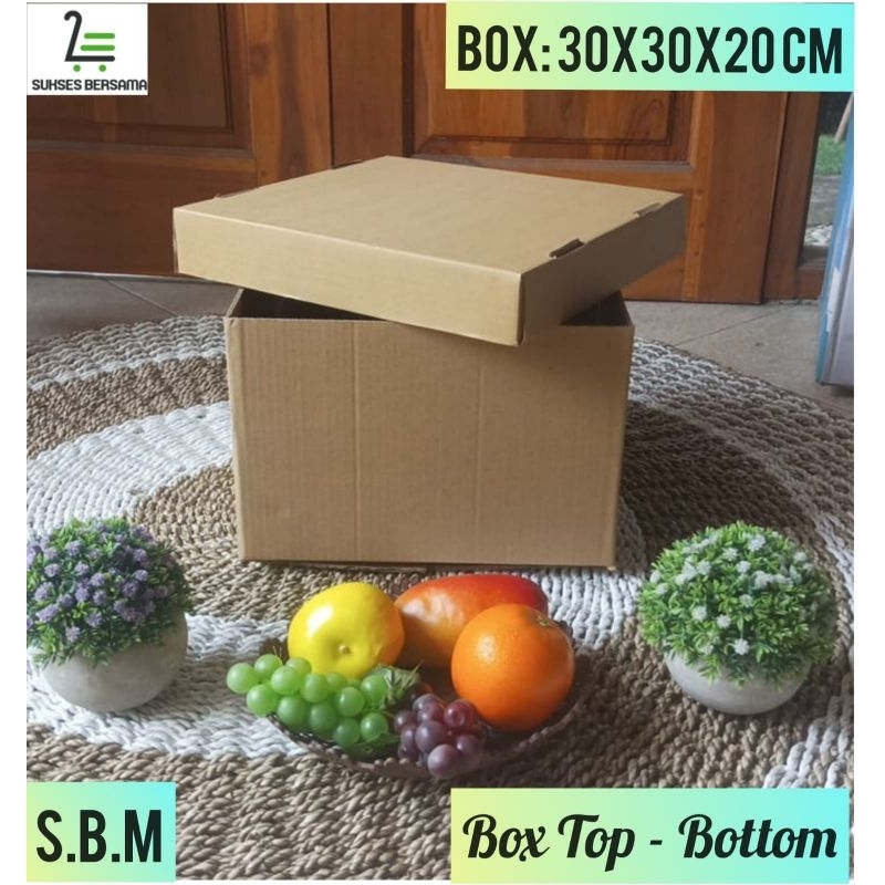 

Box 30x30x20cm (Top - Botto) /Kardus/hampers/Packaging/Paking/polos