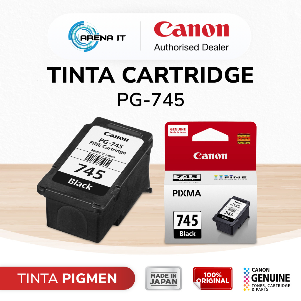 Tinta Original Canon 745 Black PG745 - Tinta Canon MG2570s TS207 TS307 TS707 TR4570s TR4670s - Tinta