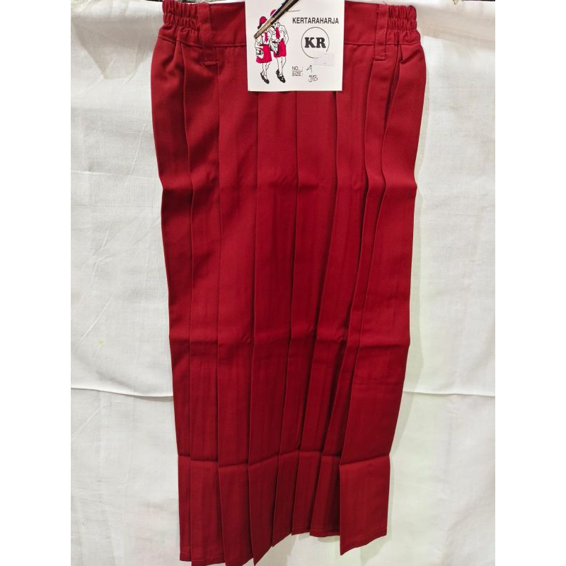 Rok Sekolah Panjang Merah REMPEL SD no 4 sampai size XL  (BRAND KERTARAHARJA)