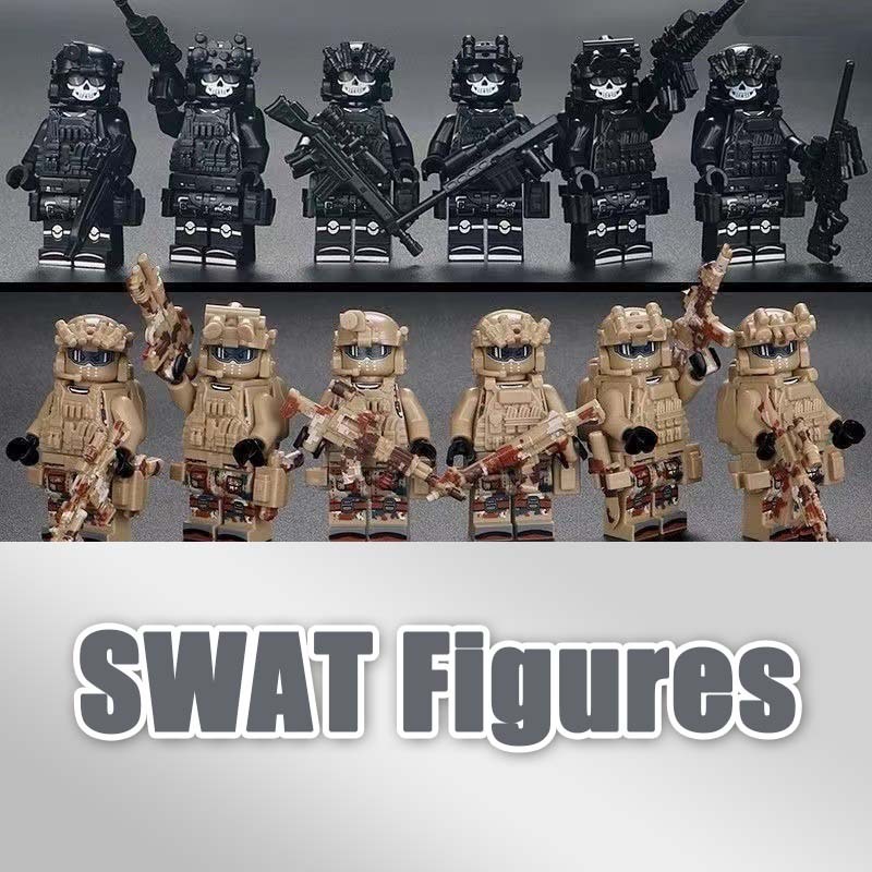 Lego Swat Minifigure 1set Lego Swat Ghost Minifigure Swat Tentara Militer Swat Team