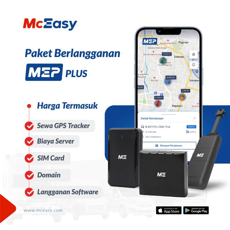 Gps Tracker McEasy Tracker Lite One Way Untuk kendaraan Bermotor + Free Software 1 Tahun  dan Gratis