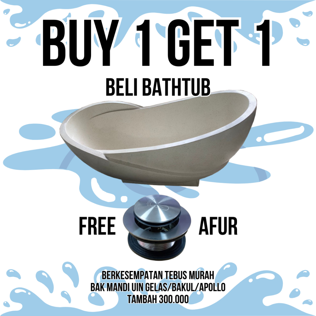 CV INDO MAKMUR PRATAMA BATHTUB TERASO BALI UNIK MINIMALIS BATHUB TULIP FREE AFUR