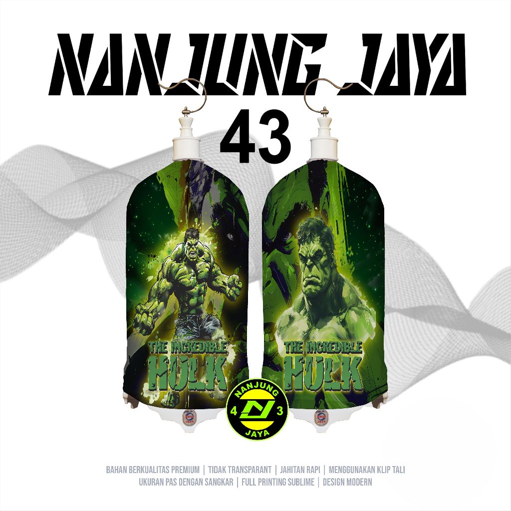 KERODONG FULL PRINTING SANGKAR LOVEBIRD - HULK