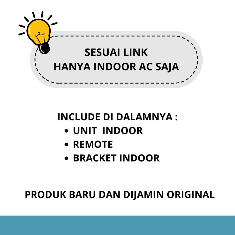INDOOR AC DAIKIN STANDART NON INVERTER 3/4 PK FTC20NV14 THAILAND(HANYA INDOOR SAJA BELUM TERMASUK OU