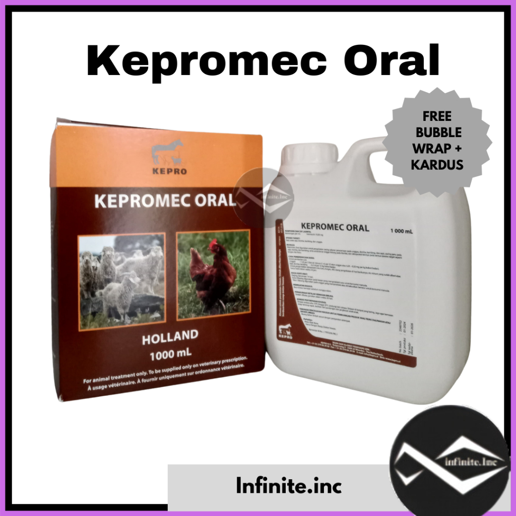 KEPROMEC ORAL 1 LITER obat cacing gudig kutu scabies gurem 1L