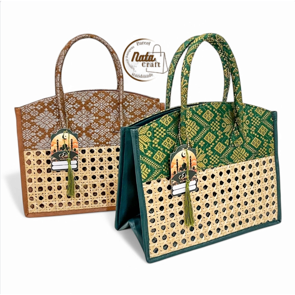 

Natacraft-Tas Hampers Goodie Bag Ramadhan Songket Tas Hampers Lebaran Tas Bingkisan Gift Bag Tas Kado