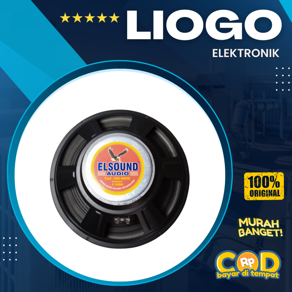 Speaker Elsound Woofer 12 Inch 300 Watt Elsound 12Inch Silver Original