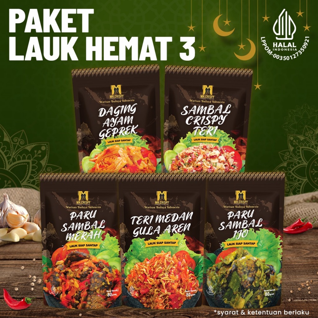 

PAKET LAUK HEMAT C (5PCS)/MR.CRISPY