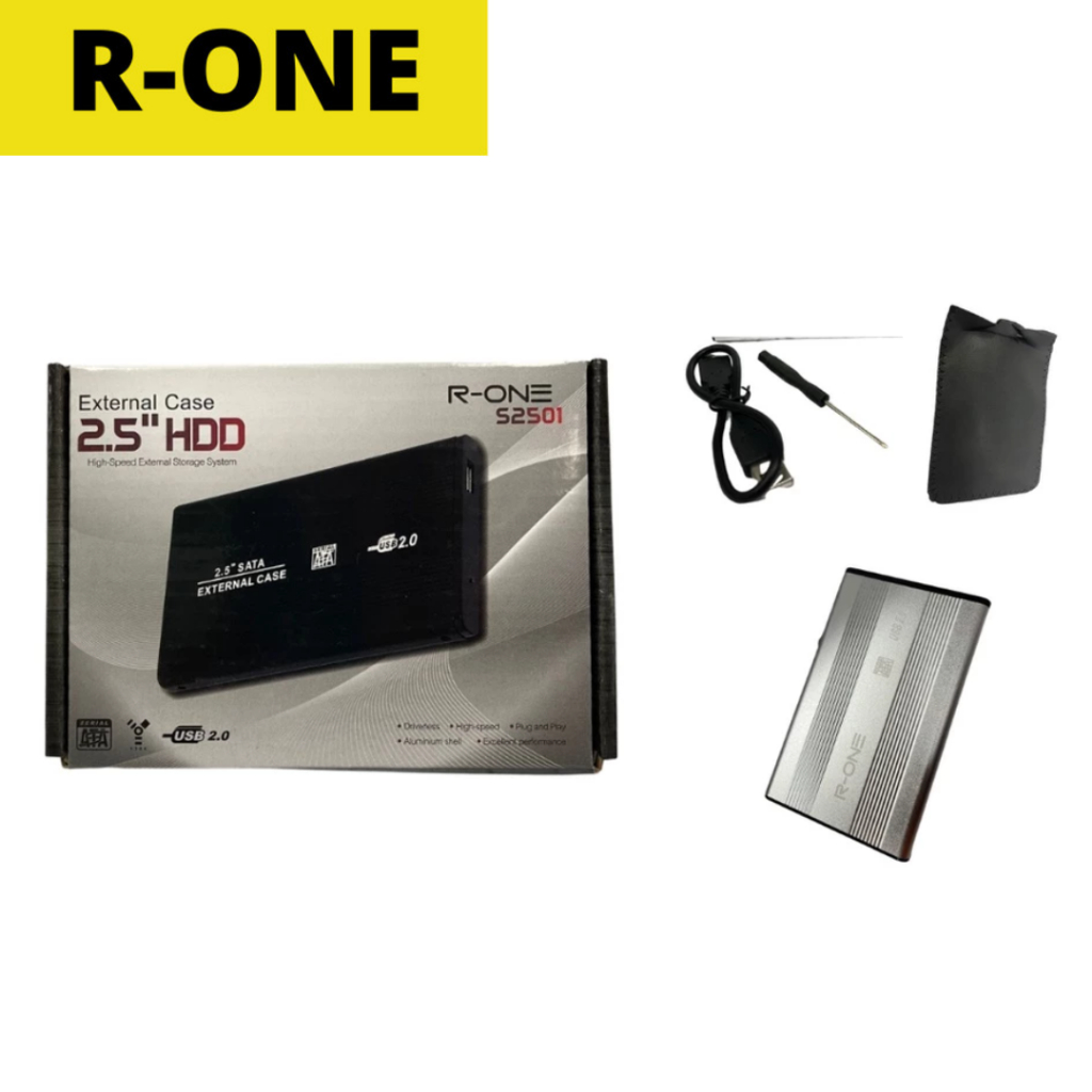 R-ONE Metal Enclosure Casing Hardisk External 2.5" Sata Usb 2.0