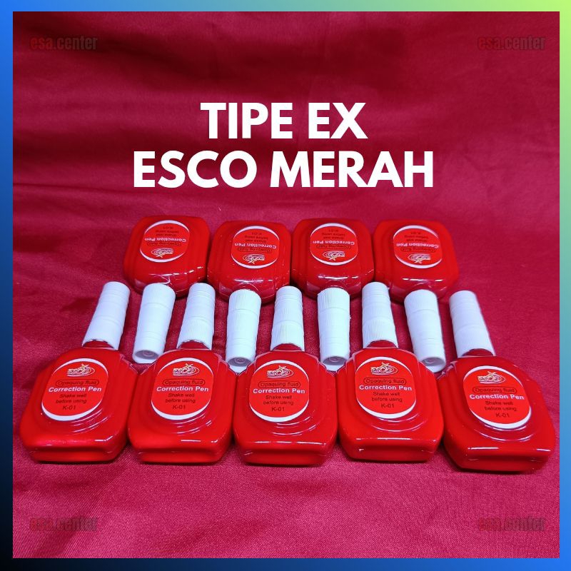 

Tipe X ESCO MERAH / Correction Pen Putih / Tipe Ex MERAH ESCO