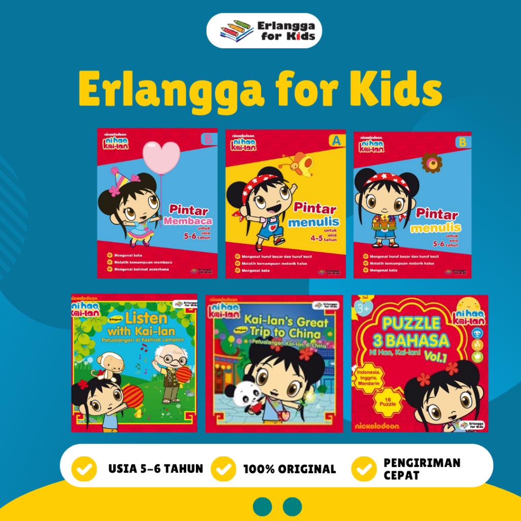 [Erlangga] Buku Sale Anak: Seri Ni Hao Kai Lan