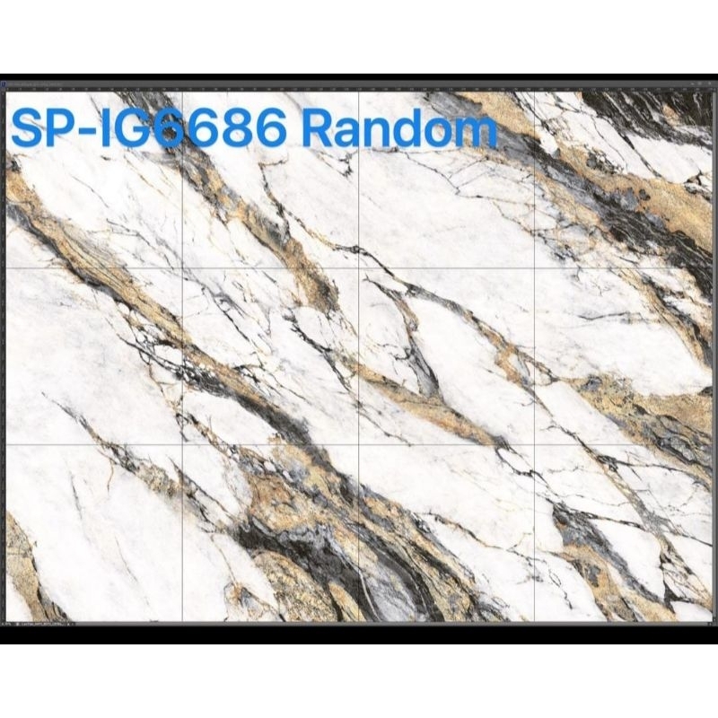 granit 60x60 glosy igress sp Ig 6686 hitam corak emas