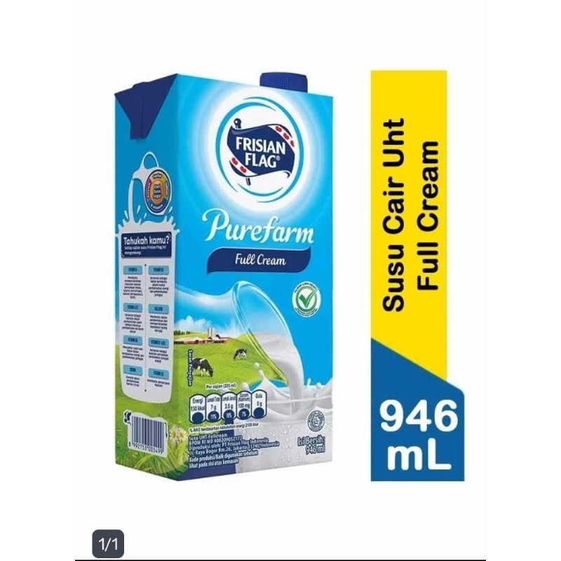 

frisian flag uht full cream 945ml