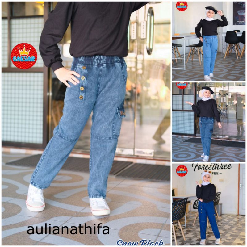 Celana Jeans Cargo Panjang dan Kulot Jeans Anak/Tanggung/Remaja/Dewasa Korean Style Kamari Caesar Ha