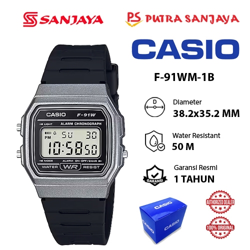 Jam Tangan CASIO F-91W-1D / F-91W-3DG / F-91WM-2ADF / F91WM-3A / F-91WM-7A / F-91WM-9A / F-91WM-1B O
