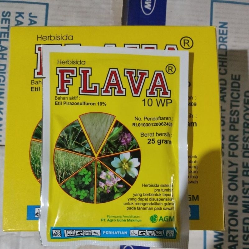 Flava 10WP 25gram herbisida sistemik pra tumbuh padi tigold satigold