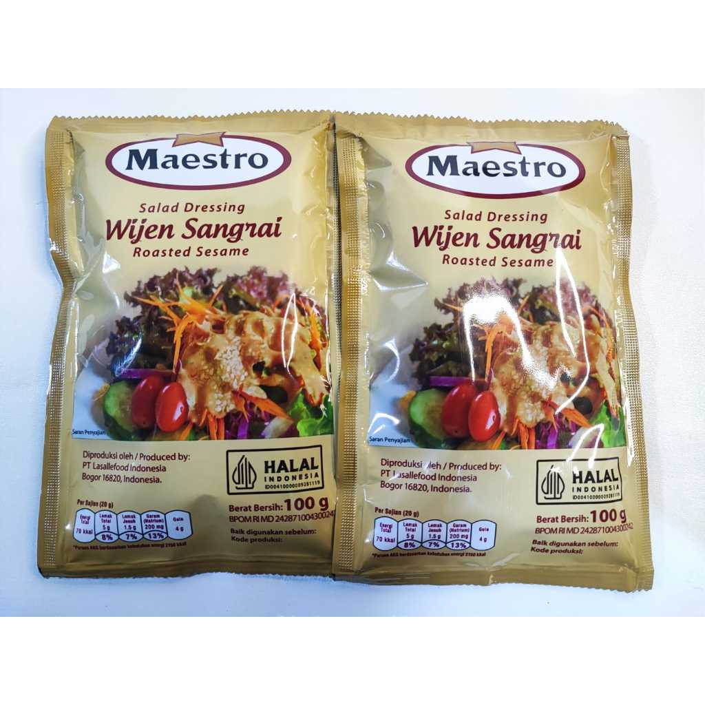 

Maestro Salad Dressing Wijen Sangrai 100gr - Salad Dressing Roasted Sesame - Sauce Salad Wijen Sangrai