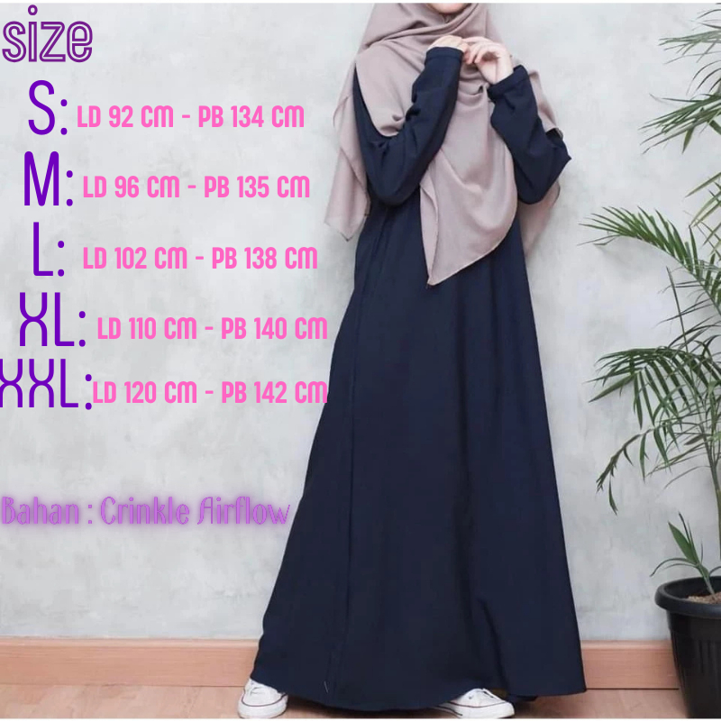 TokoBajuSopan Dress Gamis Remaja Dewasa KAREEN DRESS Set Gamis Syari Wanita Polos Halus Warna Kalem