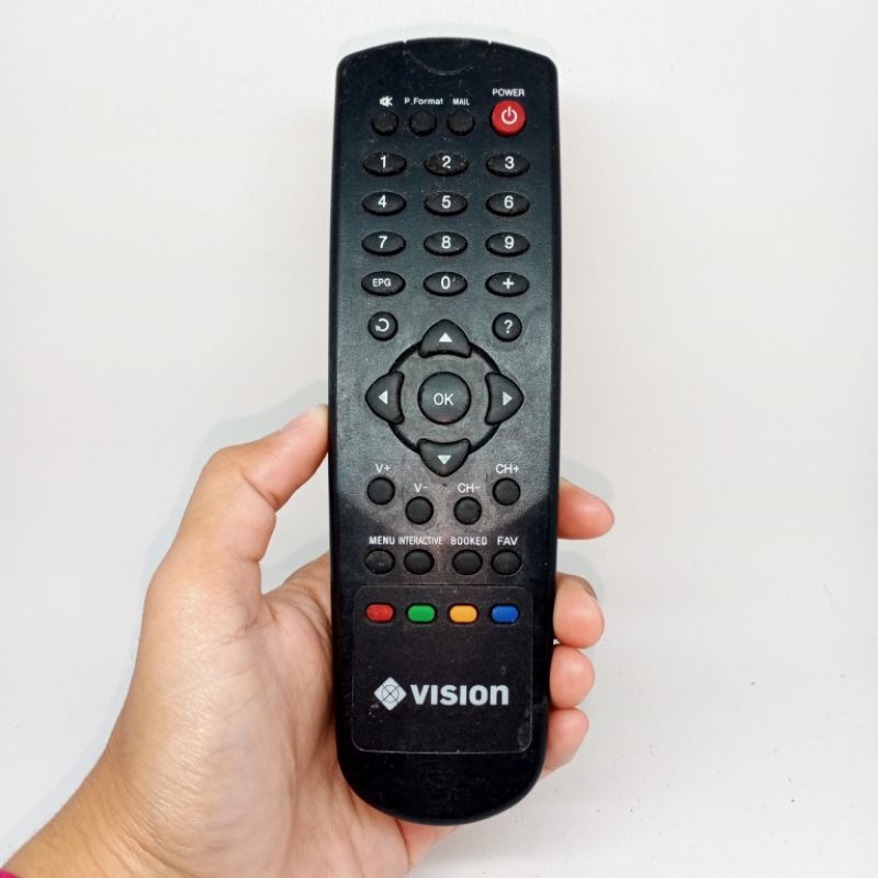 Remote TV Dekoder Original Bergaransi Vision