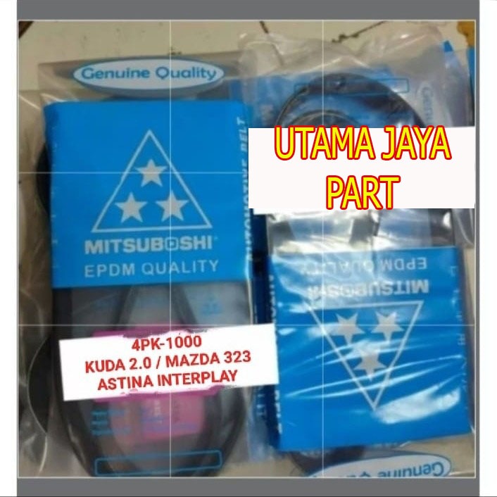 FAN VAN V BELT TALI KIPAS 4PK-1000 KUDA 2.0CC ASTINA INTERPLAY MAZDA 323 4PK1000