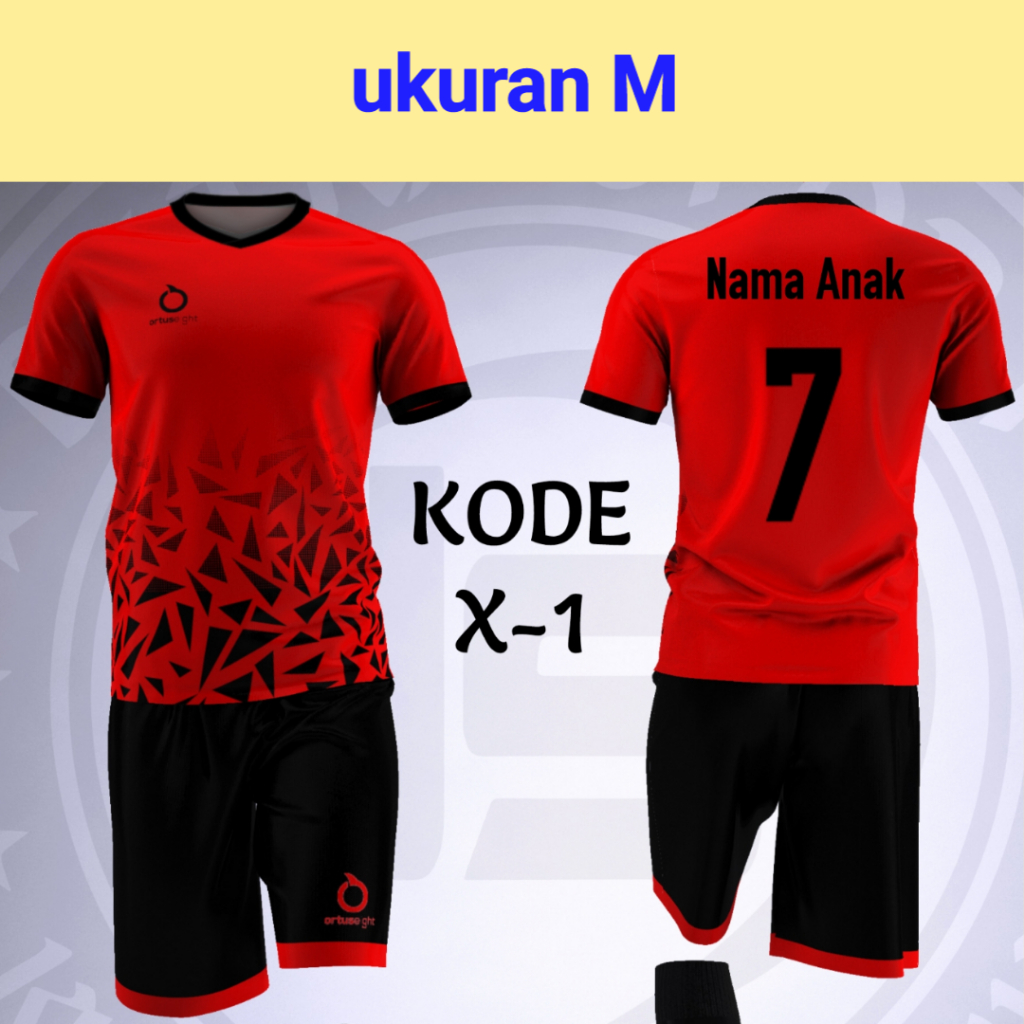 Baju Futsal Anak Gratis Sablon | Jersey Sepakbola Anak | Baju Bola Badminton Futsal Voli Anak
