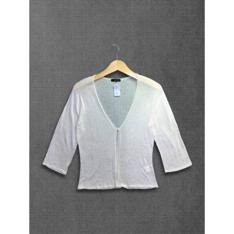 ROSE - Cardigan rajut tipis warna bw