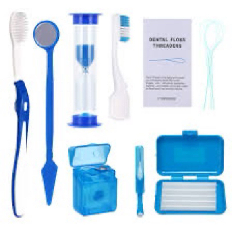Orthodontic cleanning kit/ behel kawat ortho kit Warna biru