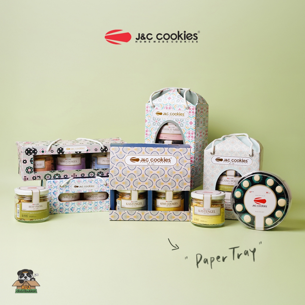 

Parsel Hampers Kue Kering JNC J&C Cookies Paper Tray Hampers Lebaran Idul Fitri